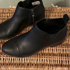Toms Black Ankle Booties with Slip-On Design